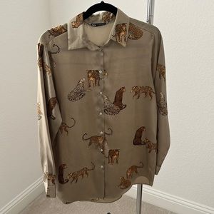 Zara long sleeve blouse size small